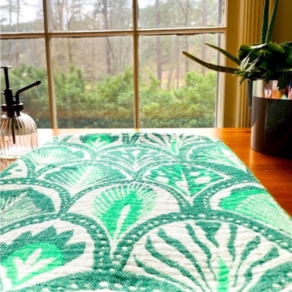 Succulents Reversible Textile Boho Decor Organic Cotton Weave Blanket Wrap - Picture 6 of 14